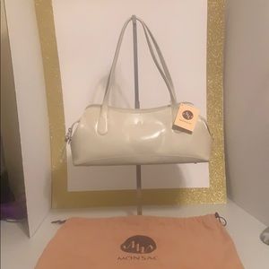 Cream colored Monsac handbag